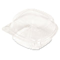 Pactiv Evergreen ClearView SmartLock Hinged Lid Container, Hoagie Container, 11 oz, 5.25 x 5.25 x 2.5, Clear, Plastic, 375/Carton (PCTYCI81050)