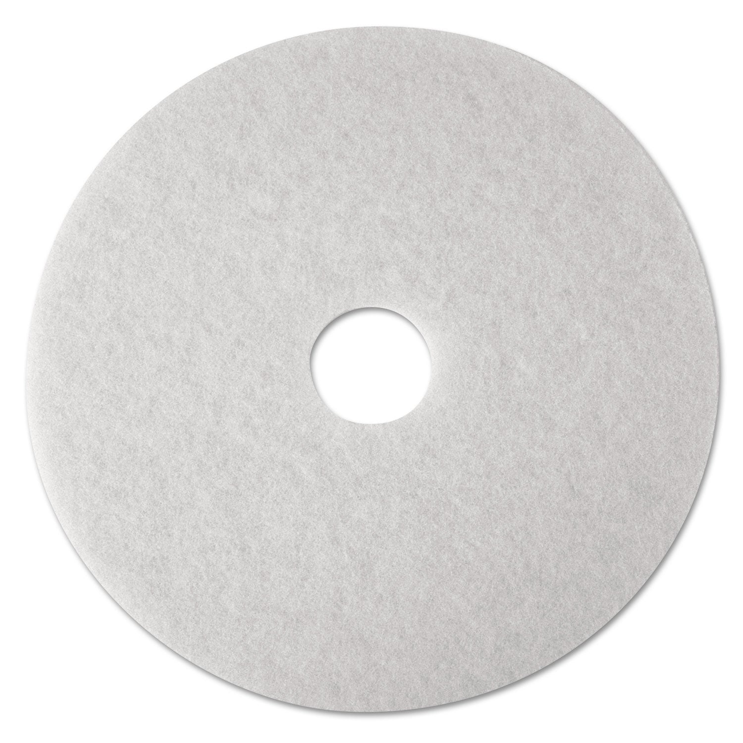 3M Low-Speed Super Polishing Floor Pads 4100, 24" Diameter, White, 5/Carton (MMM08488)