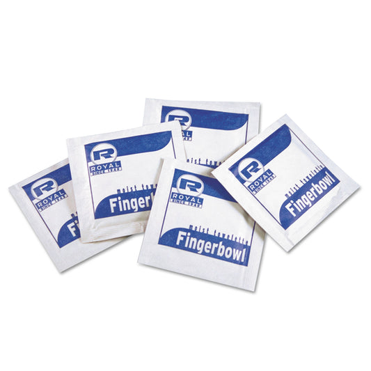 AmerCareRoyal Moist Towelettes, Individually Wrapped, 4 x 6, Lemon Scent, White, 1,000/Carton (RPPRF1MB)
