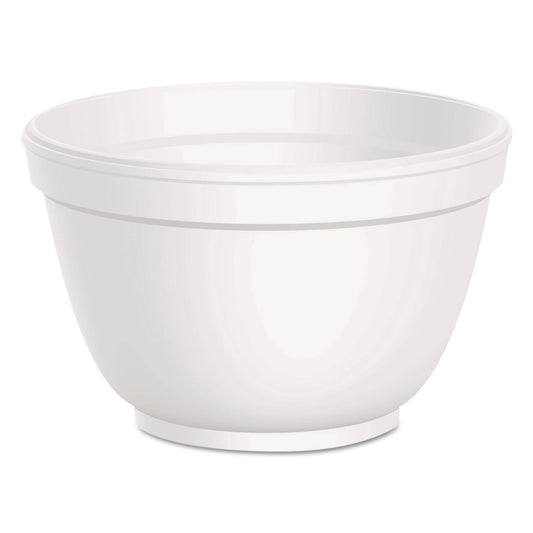 Dart Foam Container, Squat, 6 oz, White, 50/Pack, 20 Packs/Carton (DCC6B12)