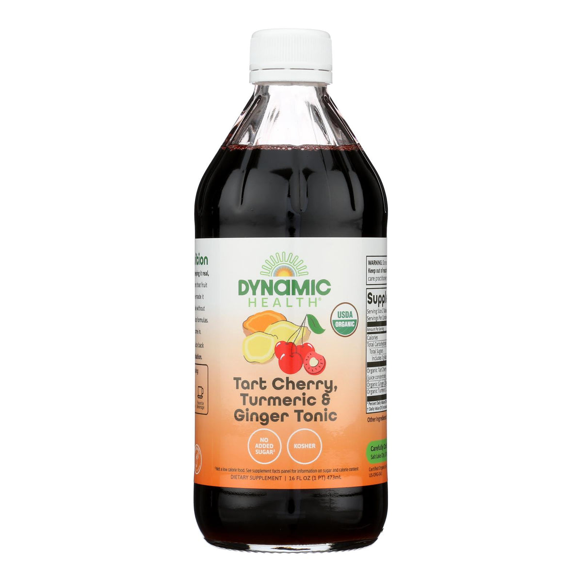 Dynamic Health Tonic - Tart Cherry Turmeric And Ginger - Organic Certified - 16 Oz
