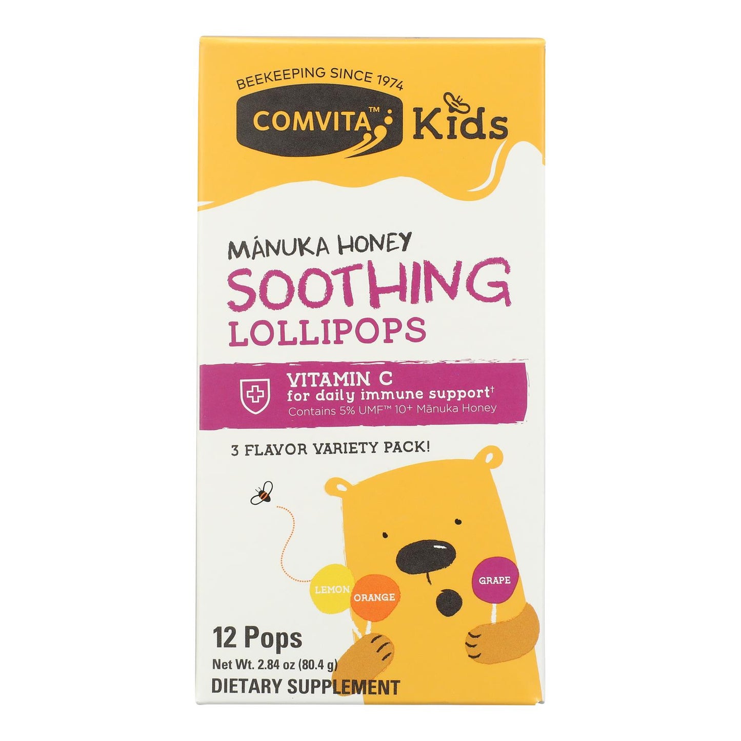 Comvita - Honey Manuka Soothing Pop - Ea Of 1-12 Ct