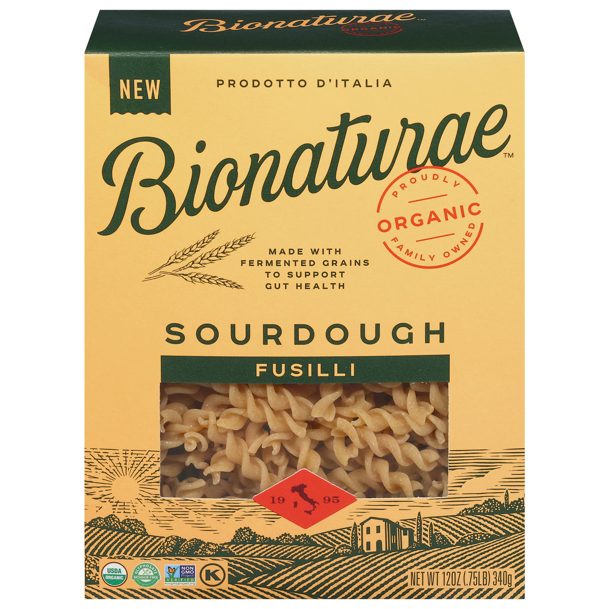 Bionaturae - Pasta Og1 Fusilli Srdgh - Cs Of 6-12 Oz