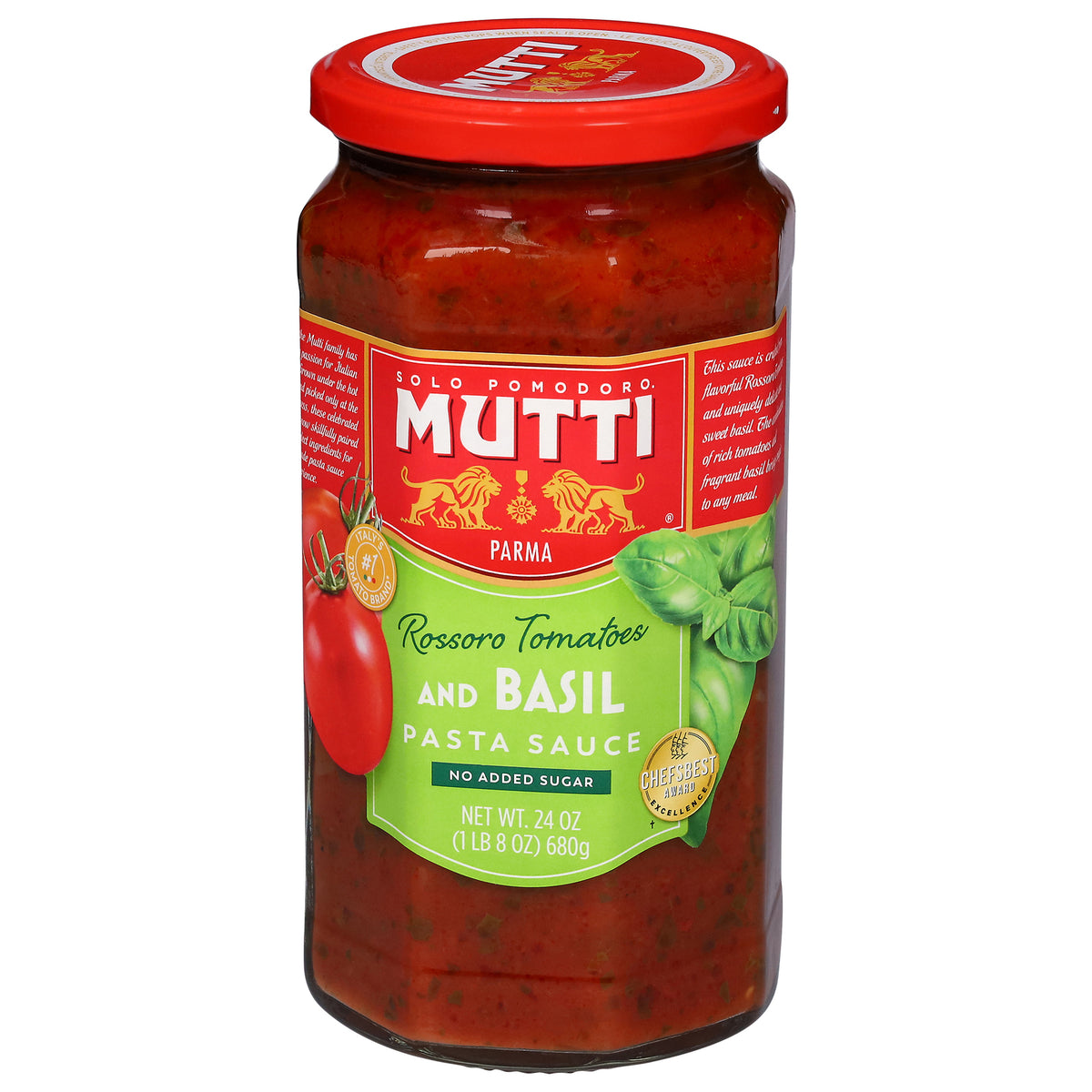Mutti - Sauce Pasta Tomato Basil - Cs Of 6-24 Fz