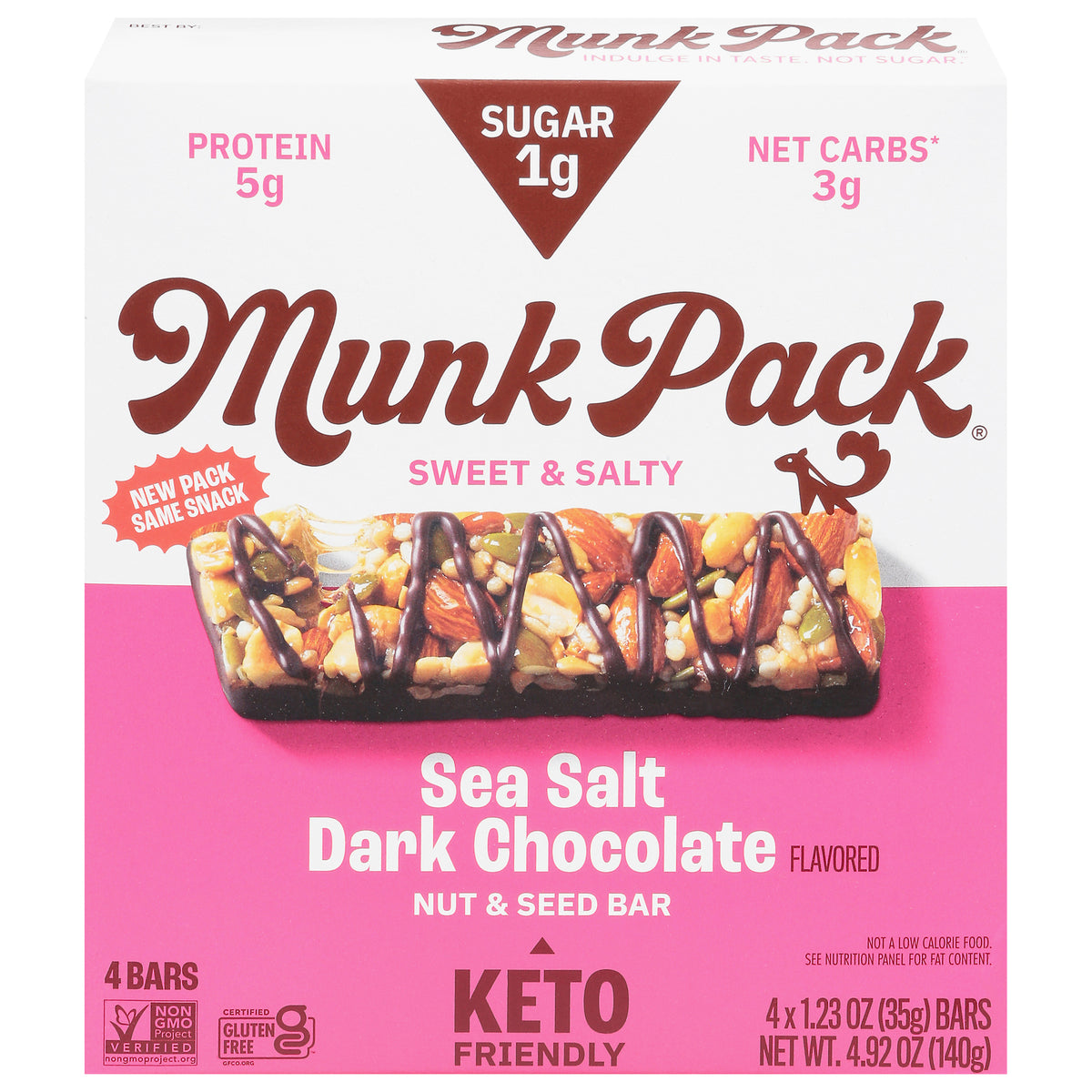 Munk Pack - Keto Nt&sd Ssalt Dk Choc - Cs Of 6-4/1.23oz