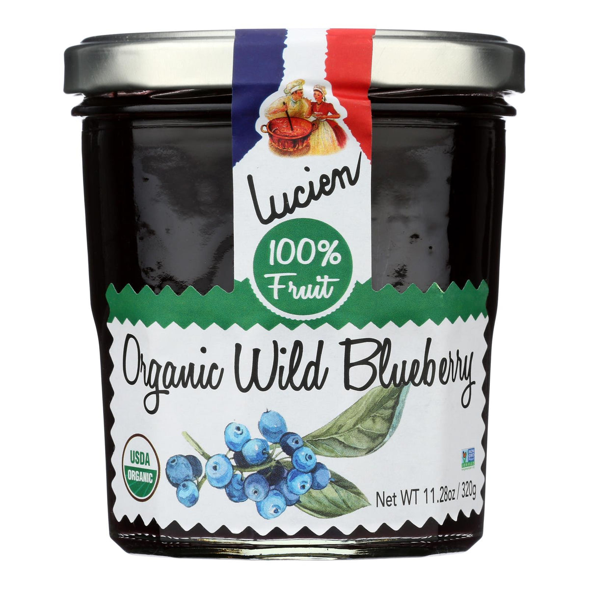 Lucien Georgelin Fruit Spread - Organic - Wild Blueberry - Case Of 6 - 11.28 Oz