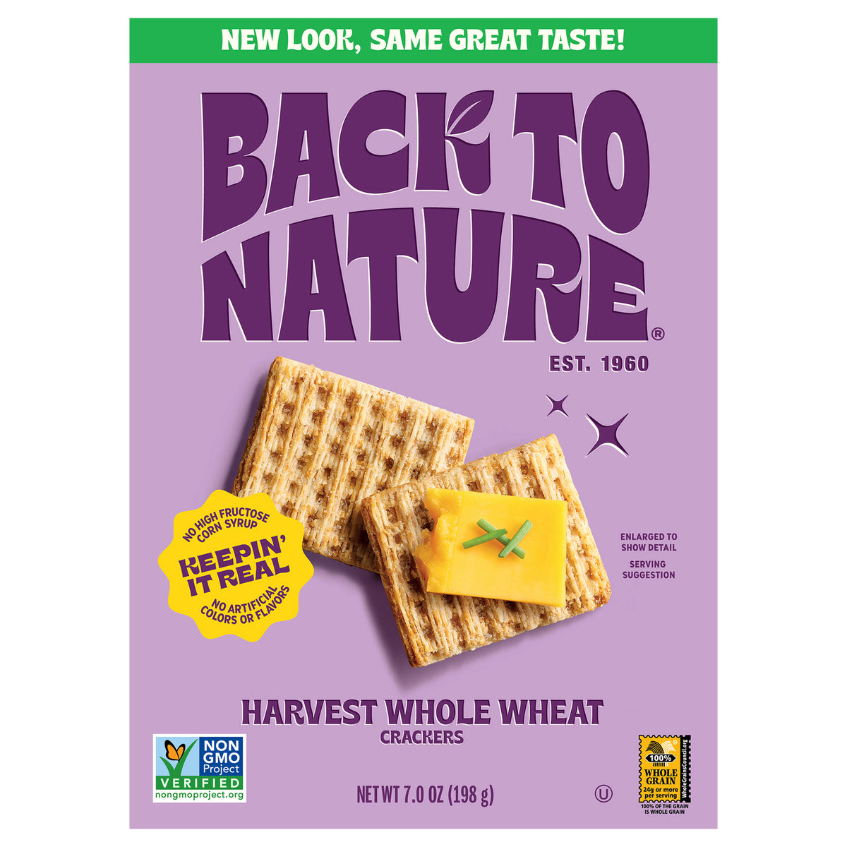 Back To Nature - Crackers Hrvst Whl Wheat - Cs Of 12-7 Oz