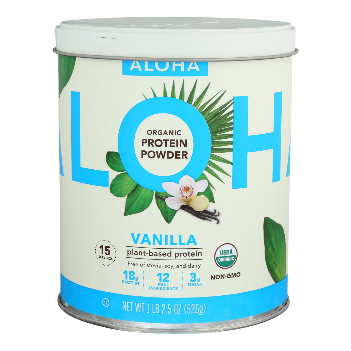 Aloha Inc - Plant-based Protein Powder - Vanilla - 1 Lb.