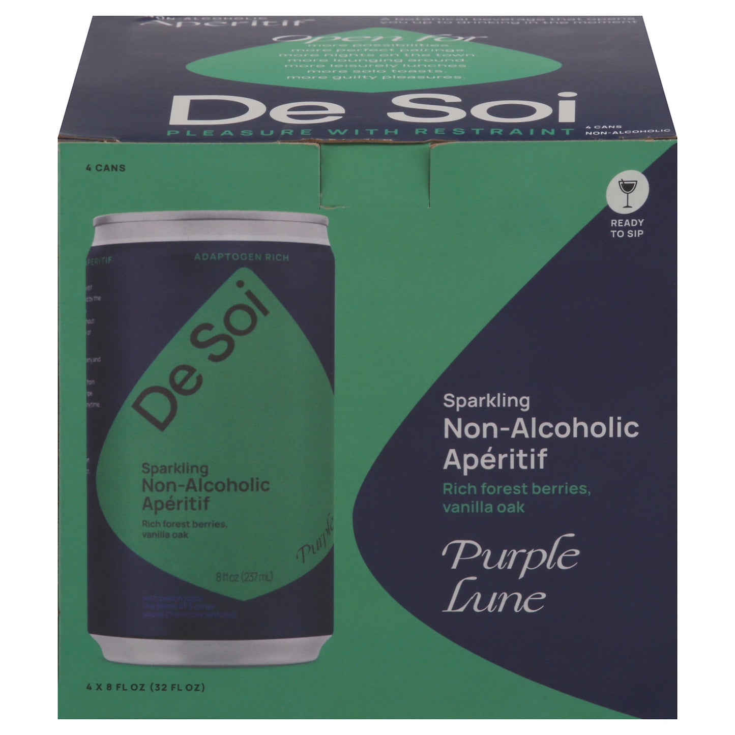 De Soi - Sprklng Bev Purple Lune - Cs Of 6-4/8 Fz