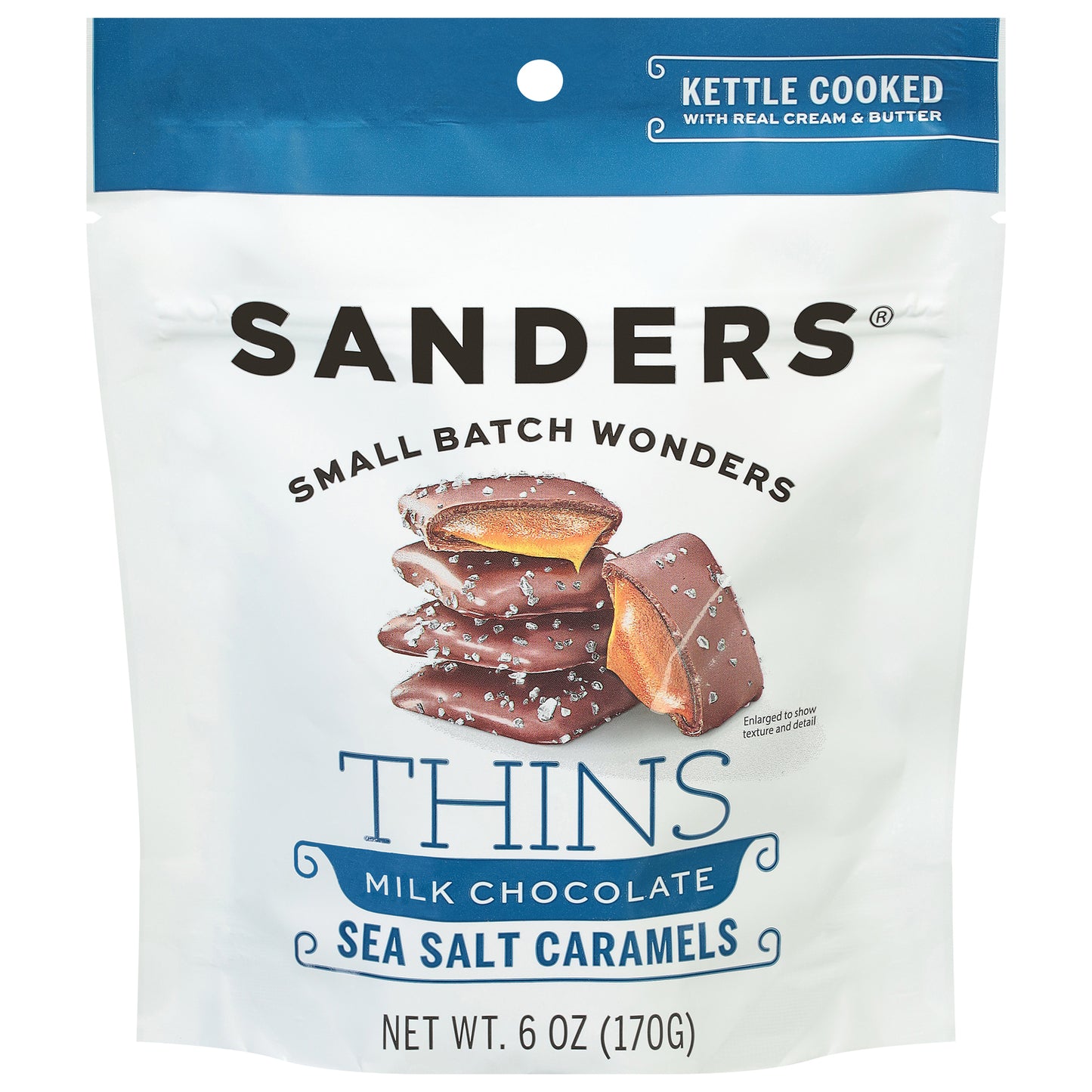 Sanders - Milk Choc Ssalt Crml Thin - Cs Of 6-6 Oz
