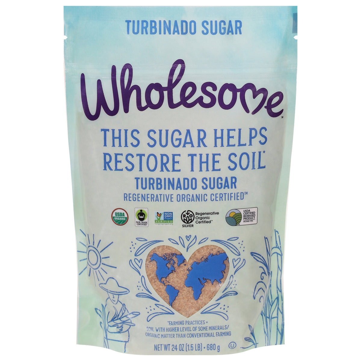 Wholesome - Sugar Og2 Turb Regen - Cs Of 12-24 Oz