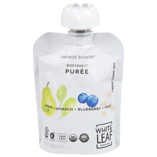 White Leaf Provisions - Bby Fd Og2 Pr Spnch Blbry - Cs Of 6-3.17 Oz