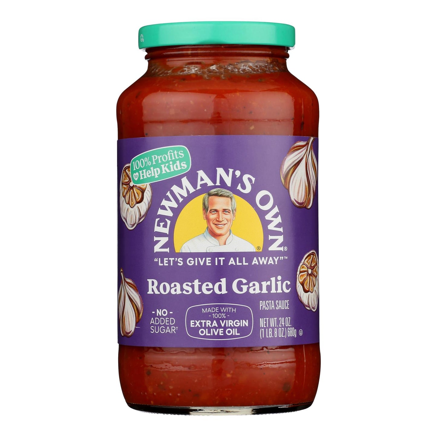 Newman's Own - Pasta Sauce Roasted Garlic - Case Of 8 - 24 Fz