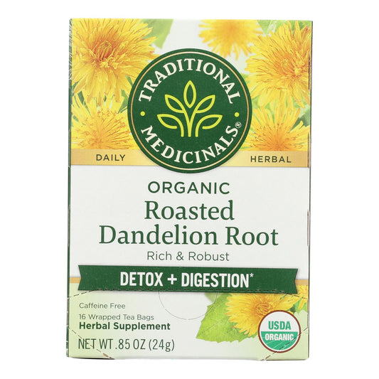 Traditional Medicinals Organic Roasted Dandelion Root Tea - Caffeine Free - 16 Bags