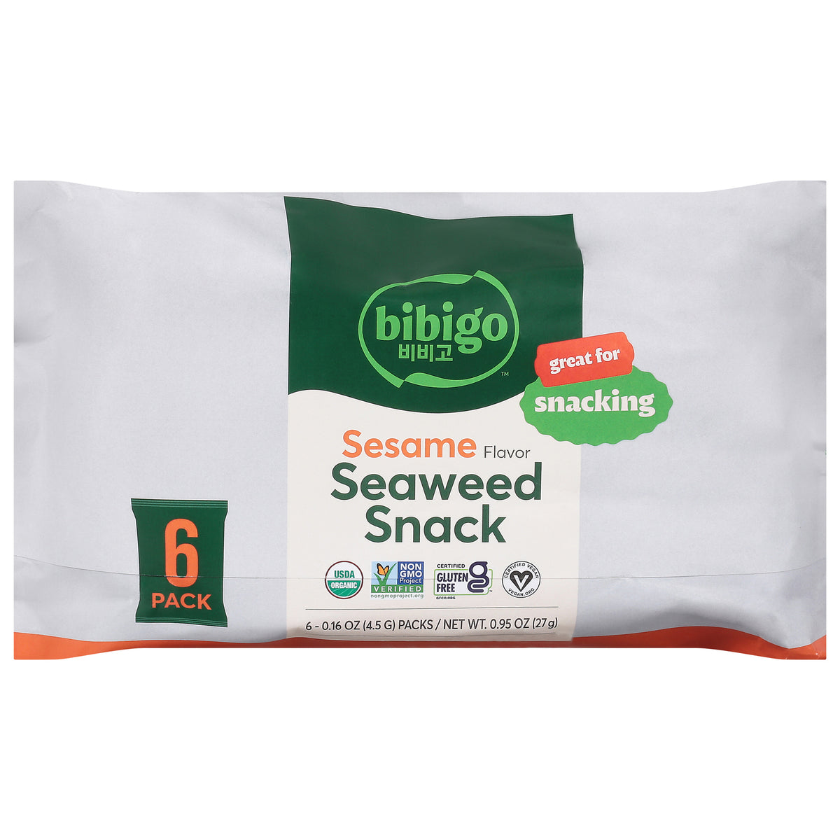 Bibigo - Seaweed Og2 Snack Sesame - Cs Of 6-6/.16 Oz