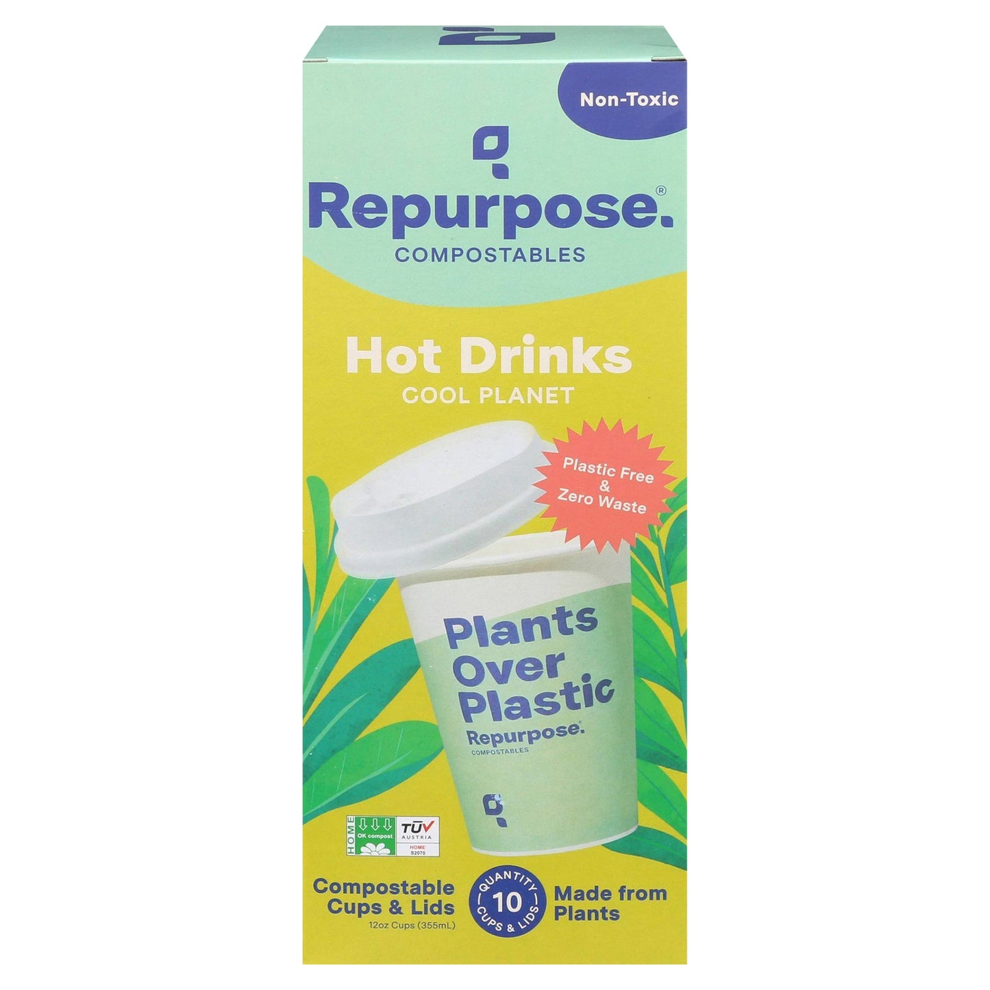 Repurpose - Cups Hot With Lids - Cs Of 12-10 Ct