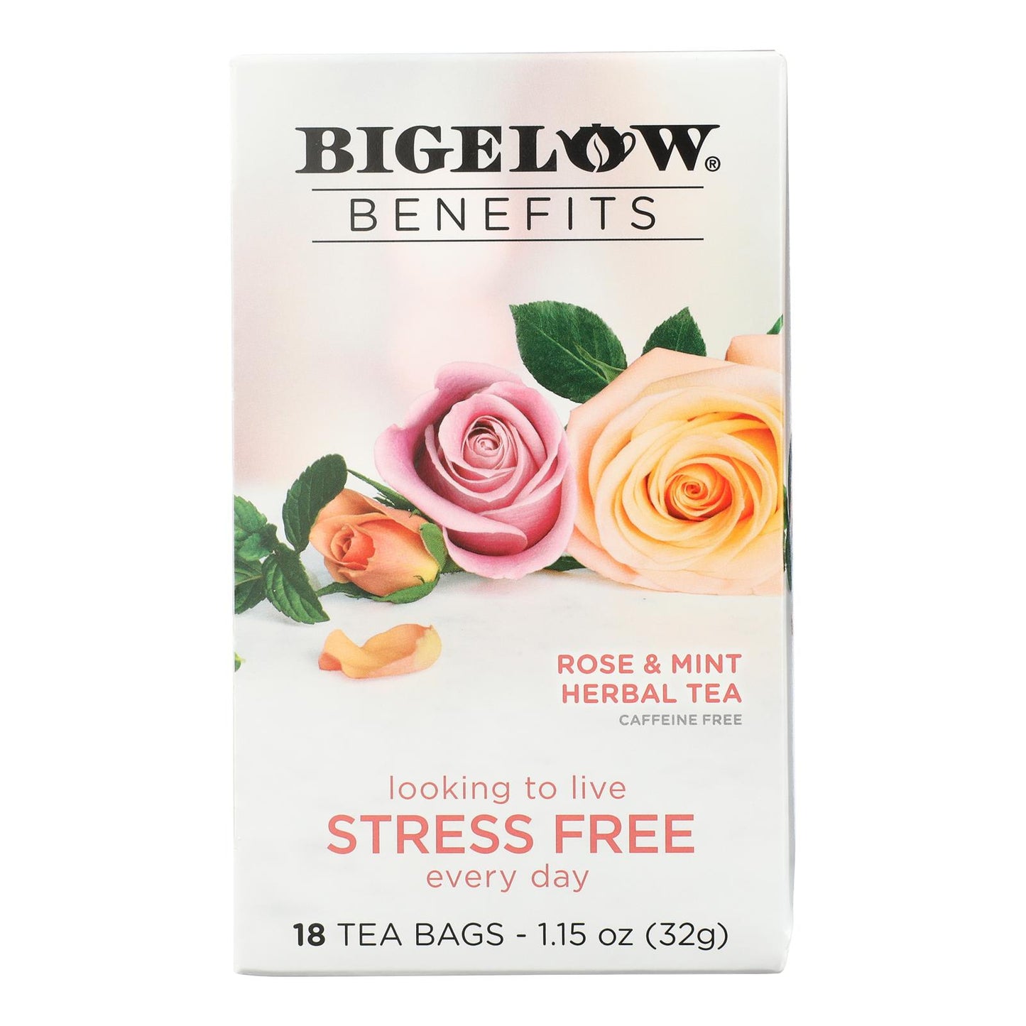 Bigelow Tea - Tea Rose & Mint - Case Of 6 - 18 Bag