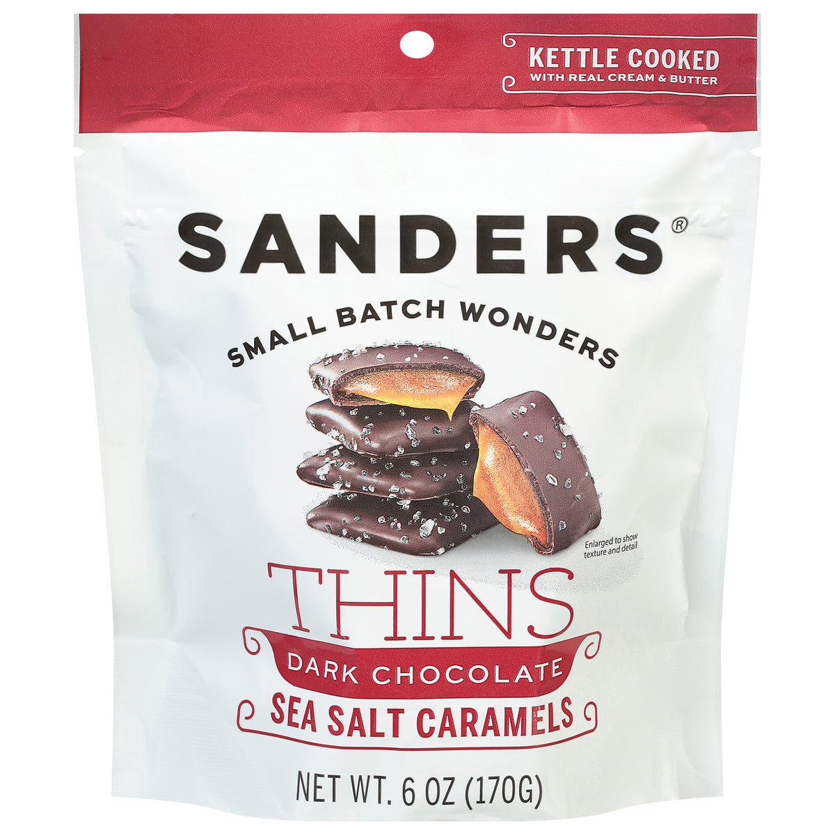 Sanders - Dark Choc Sslt Crml Thins - Cs Of 6-6 Oz