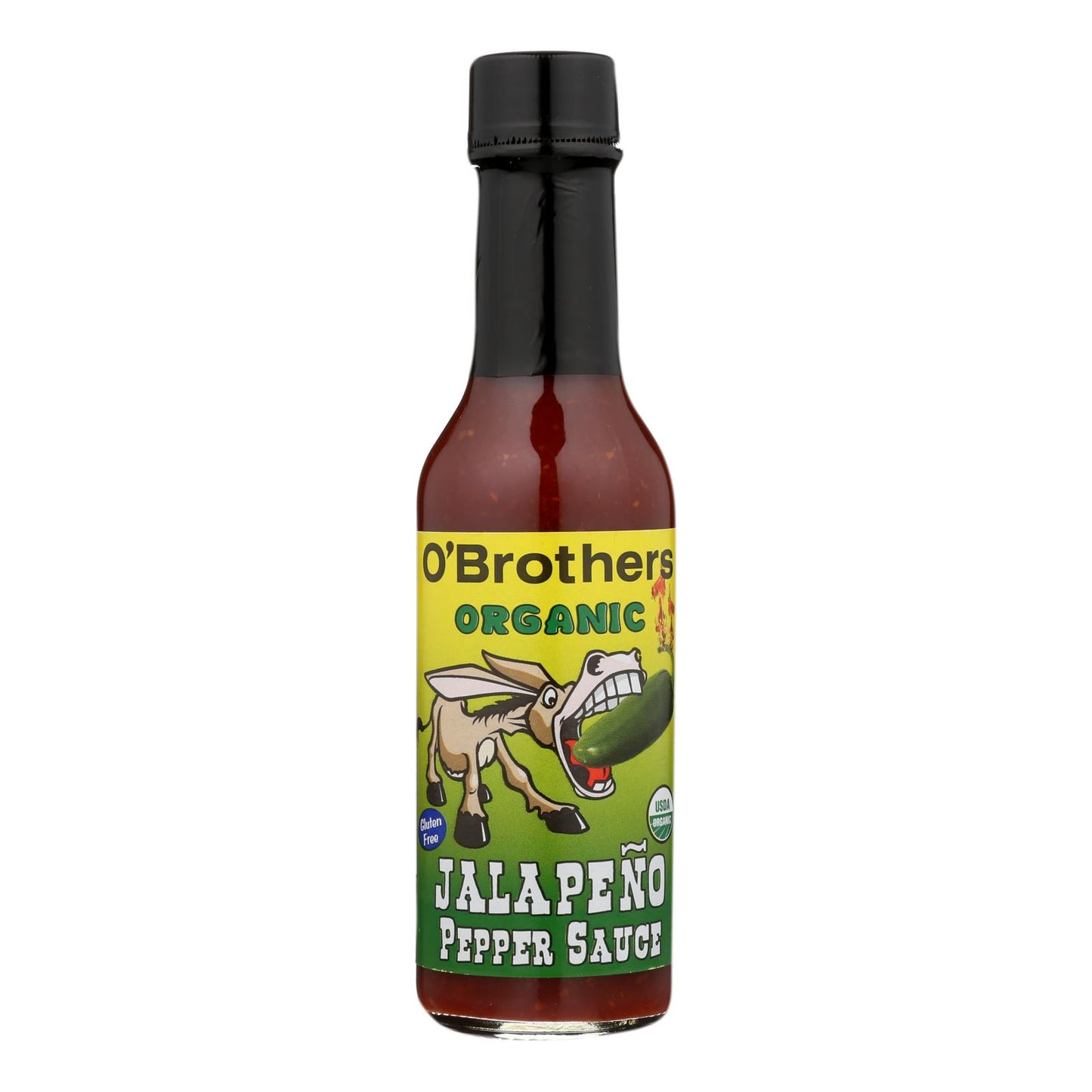 O'brothers Hot Sauce Organic Jalapeno Pepper Sauce - Case Of 12 - 5fz