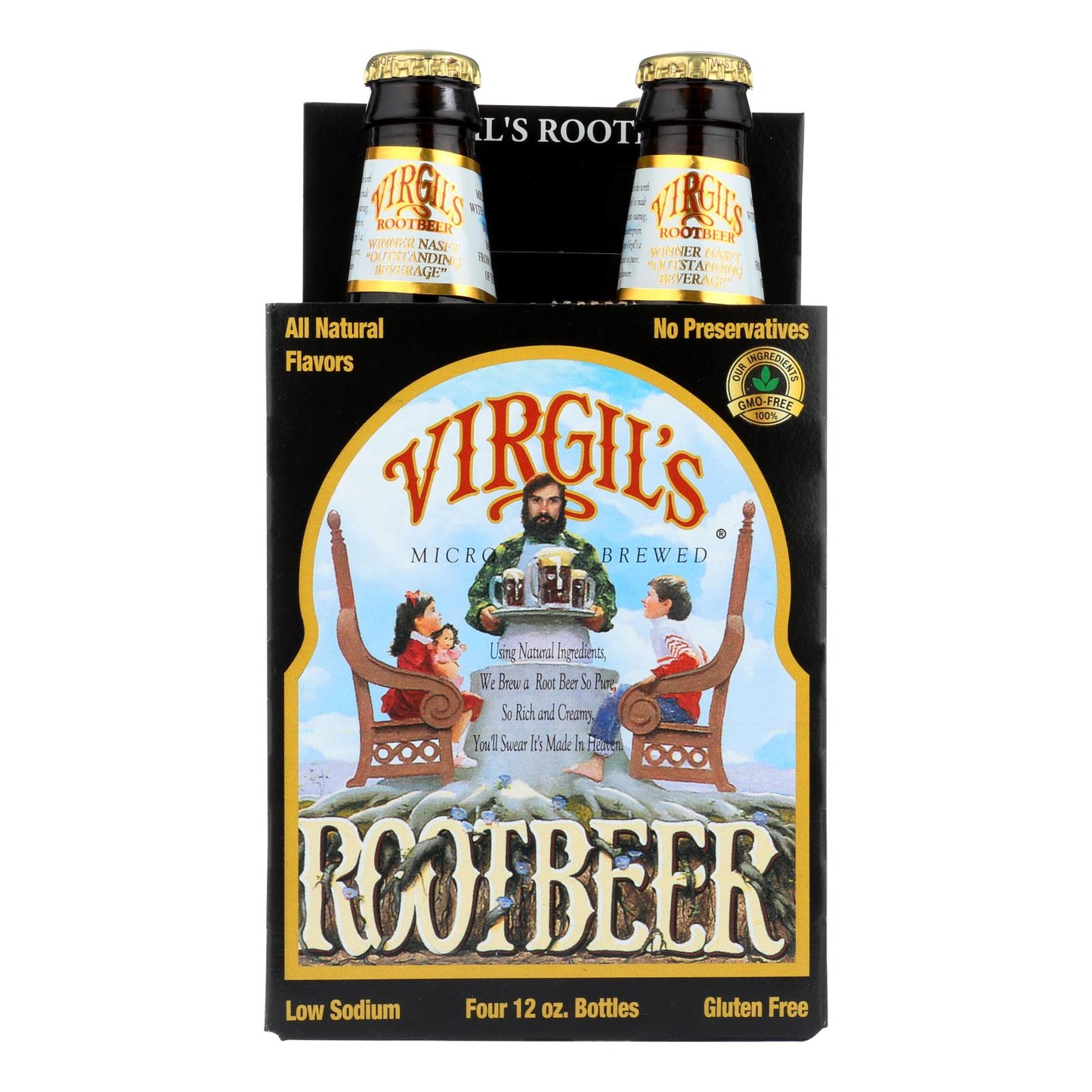 Virgil's Rootbeer Natural Micro Brewed Soda - Root Beer - Case Of 6 - 4/12 Fl Oz