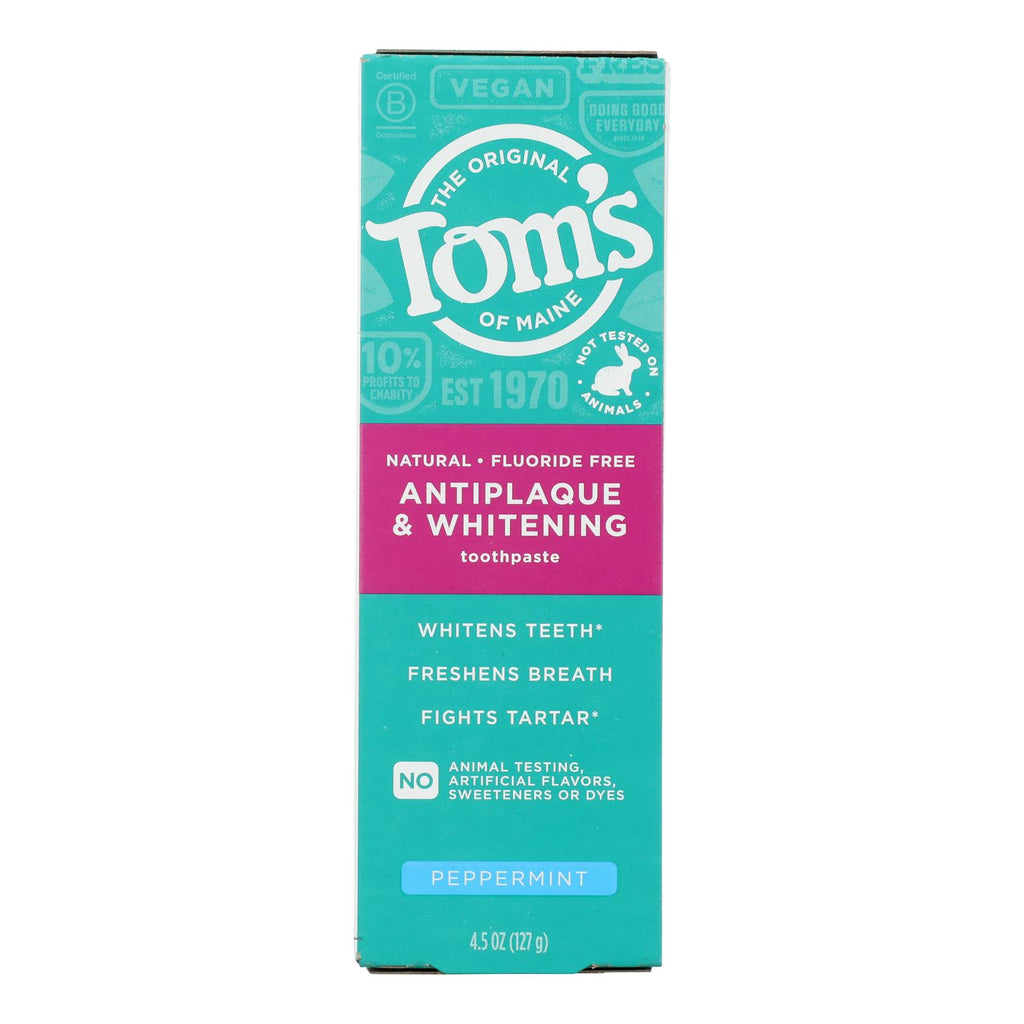 Tom's Of Maine - Tp A/p T/c Whtng Pprmnt - Cs Of 6-4.5 Oz