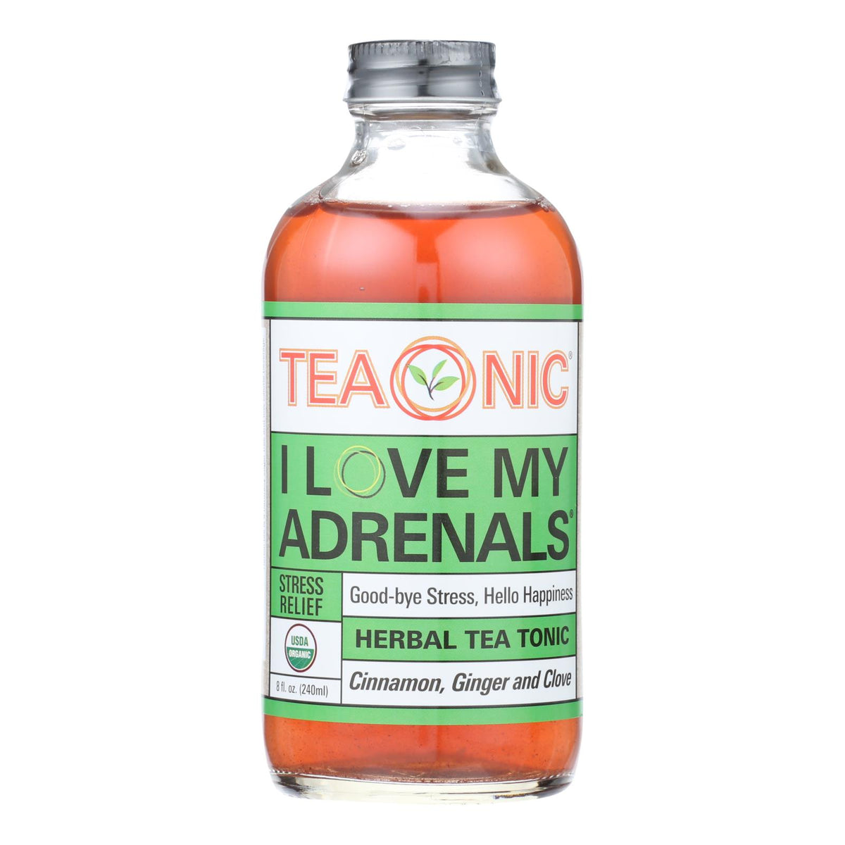 Teaonic, I Love My Adrenals Herbal Tea Supplement  - Case Of 6 - 8 Fz