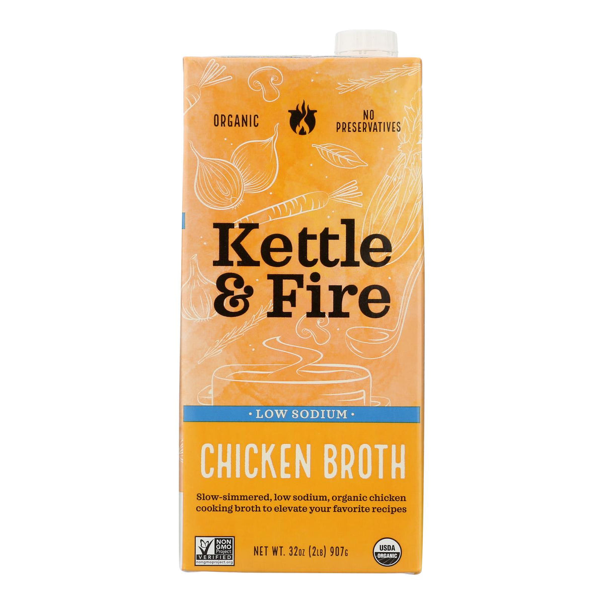 Kettle And Fire - Broth Og2 Chkn Low Sodium - Cs Of 8-32 Oz