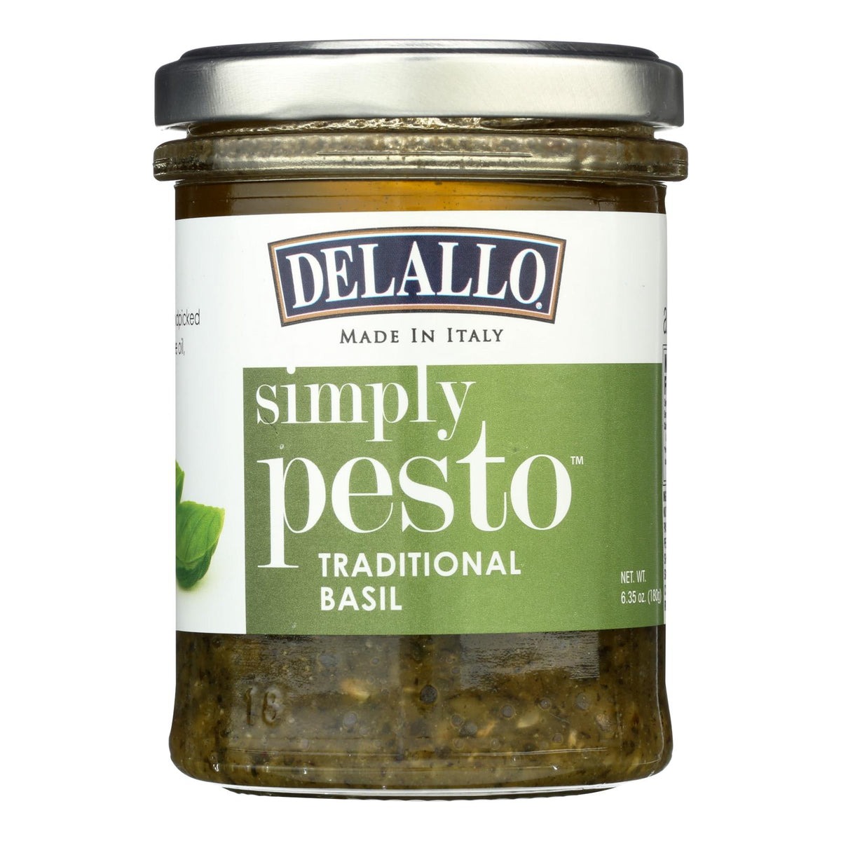 Delallo - Simply Pesto Traditional Basil Sauce - Case Of 12 - 6.35 Oz.