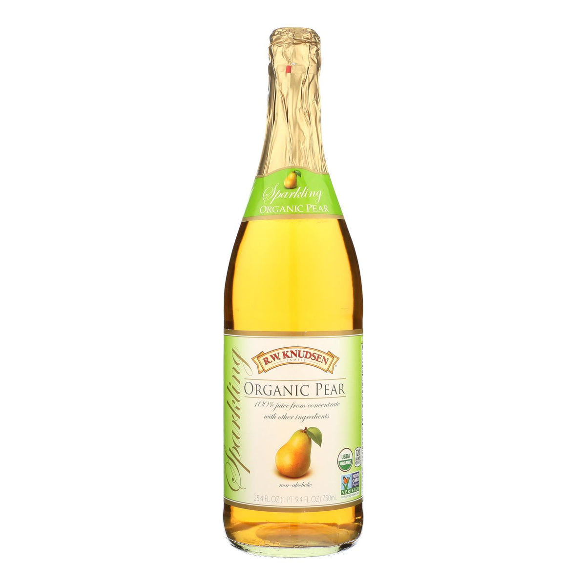 R.w. Knudsen - Sparkling Juice - Organic Pear - Case Of 12 - 750 Ml