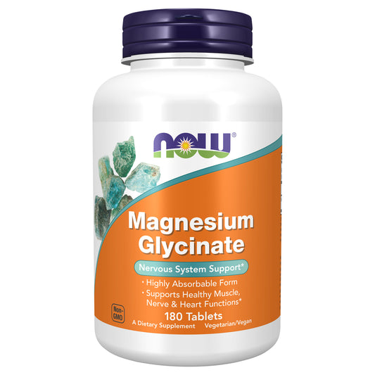 Now Foods - Magnesium Glycinate - Ea Of 1-180 Tab