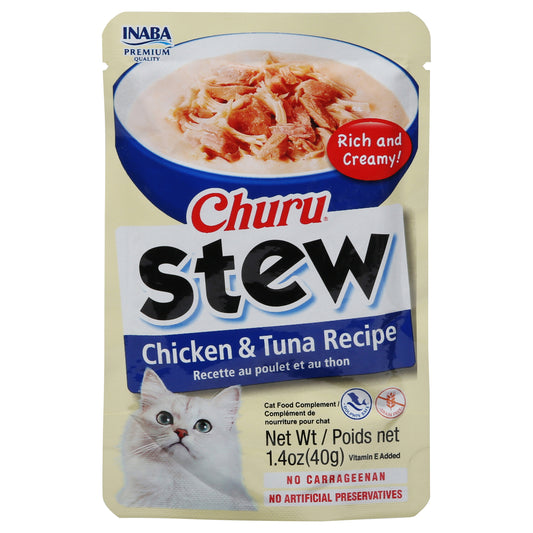 Inaba - Cat Churu Chkn Tuna Stew - Cs Of 12-1.4 Oz
