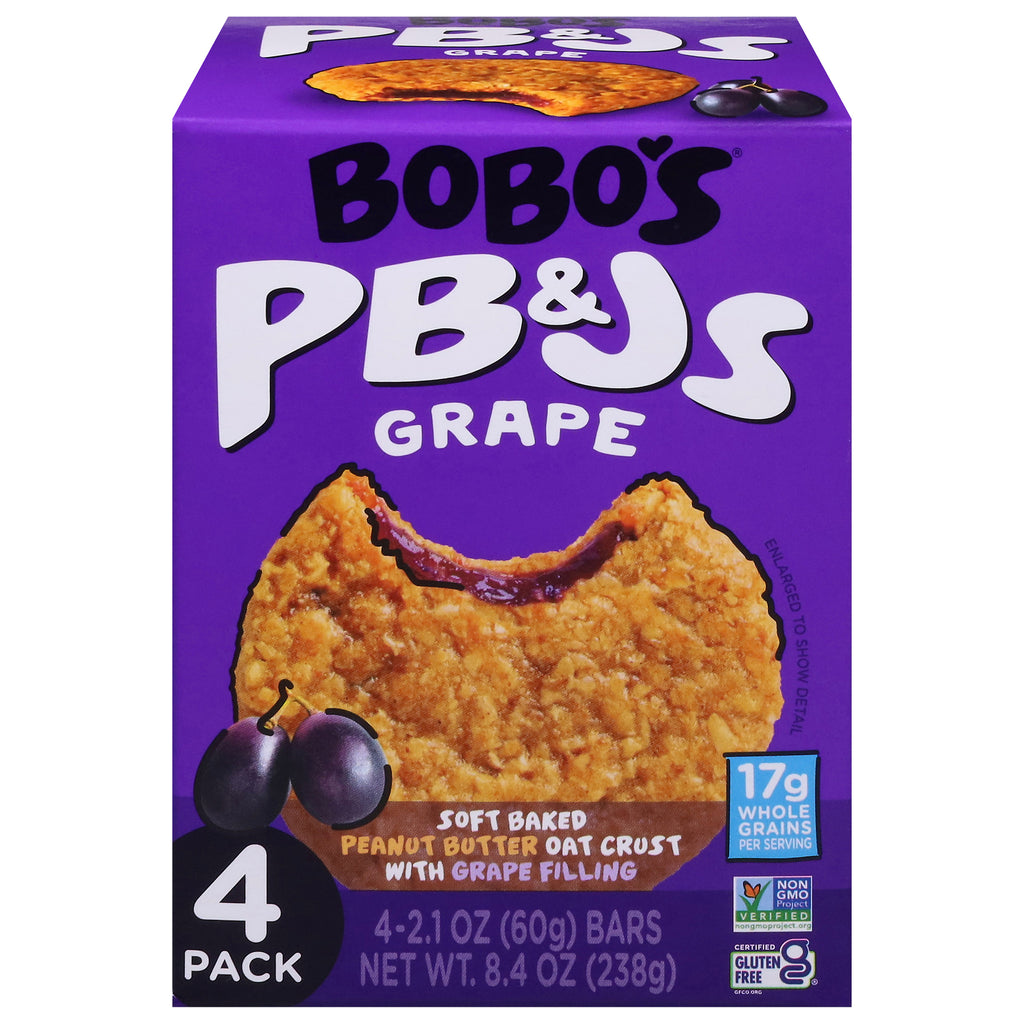 Bobo's Oat Bars - Pb&js Grape Jam - Cs Of 6-4/2.1 Oz