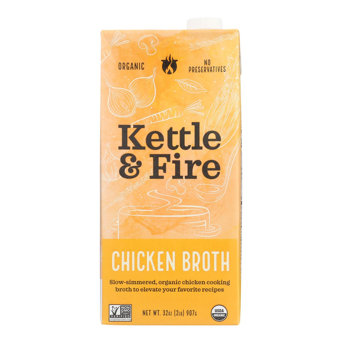 Kettle And Fire - Broth Og2 Chicken - Cs Of 8-32 Oz