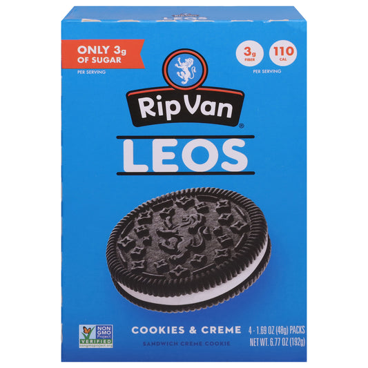 Rip Van Wafels - Cookies Cream Leos Sndwch - Cs Of 6-4/1.69 Z