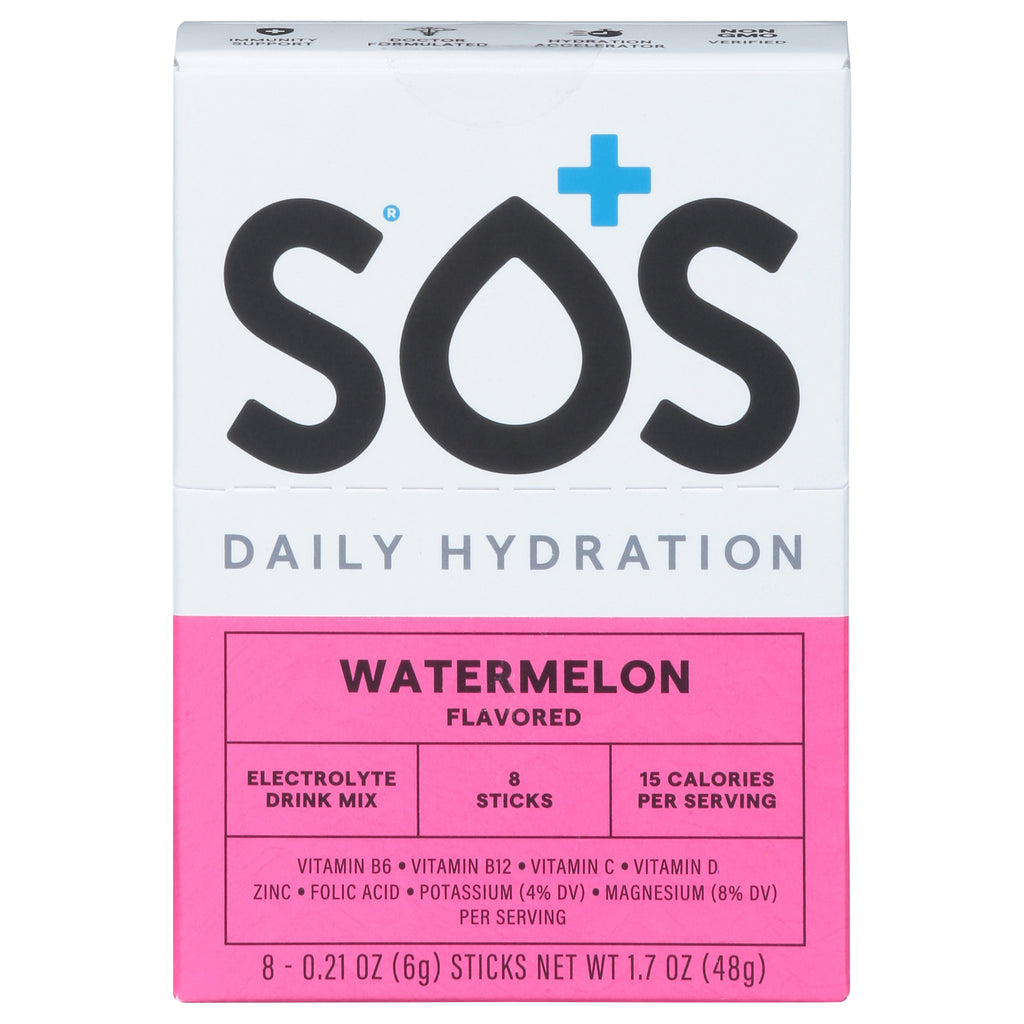 Sos Hydration - Hydration Mix Watermelon - Ea Of 1-8 Ct