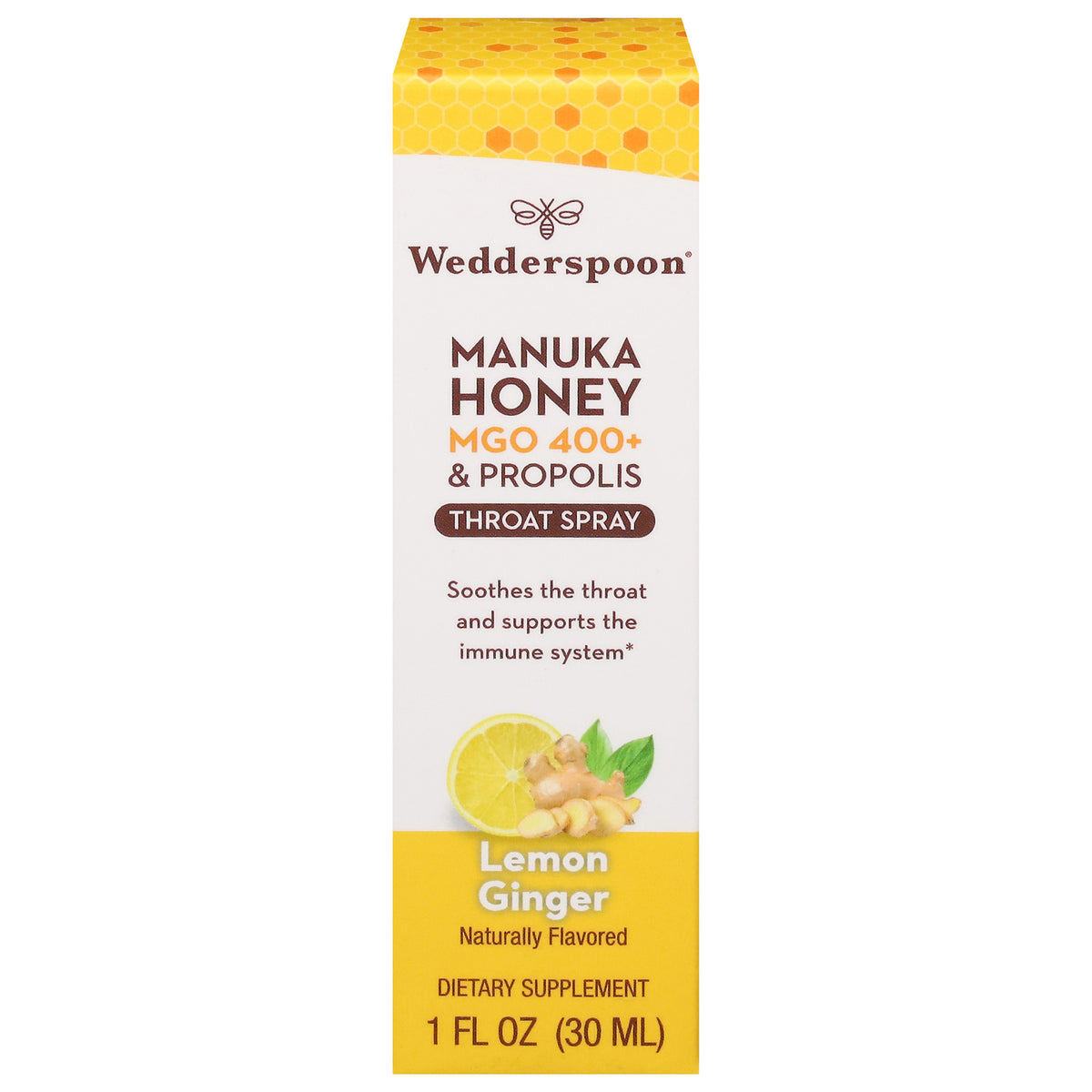 Wedderspoon - Throat Spray Lemon Ginger - Ea Of 1-1 Fz