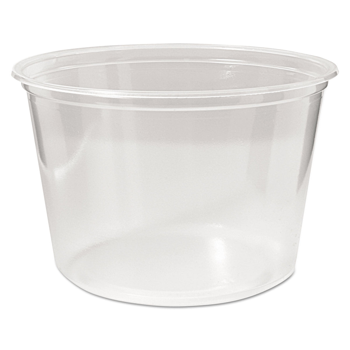 Fabri-Kal Microwavable Deli Containers, 16 oz, 4.6  Diameter x 3 h, Clear, Plastic, 500/Carton (FABPK16SC)