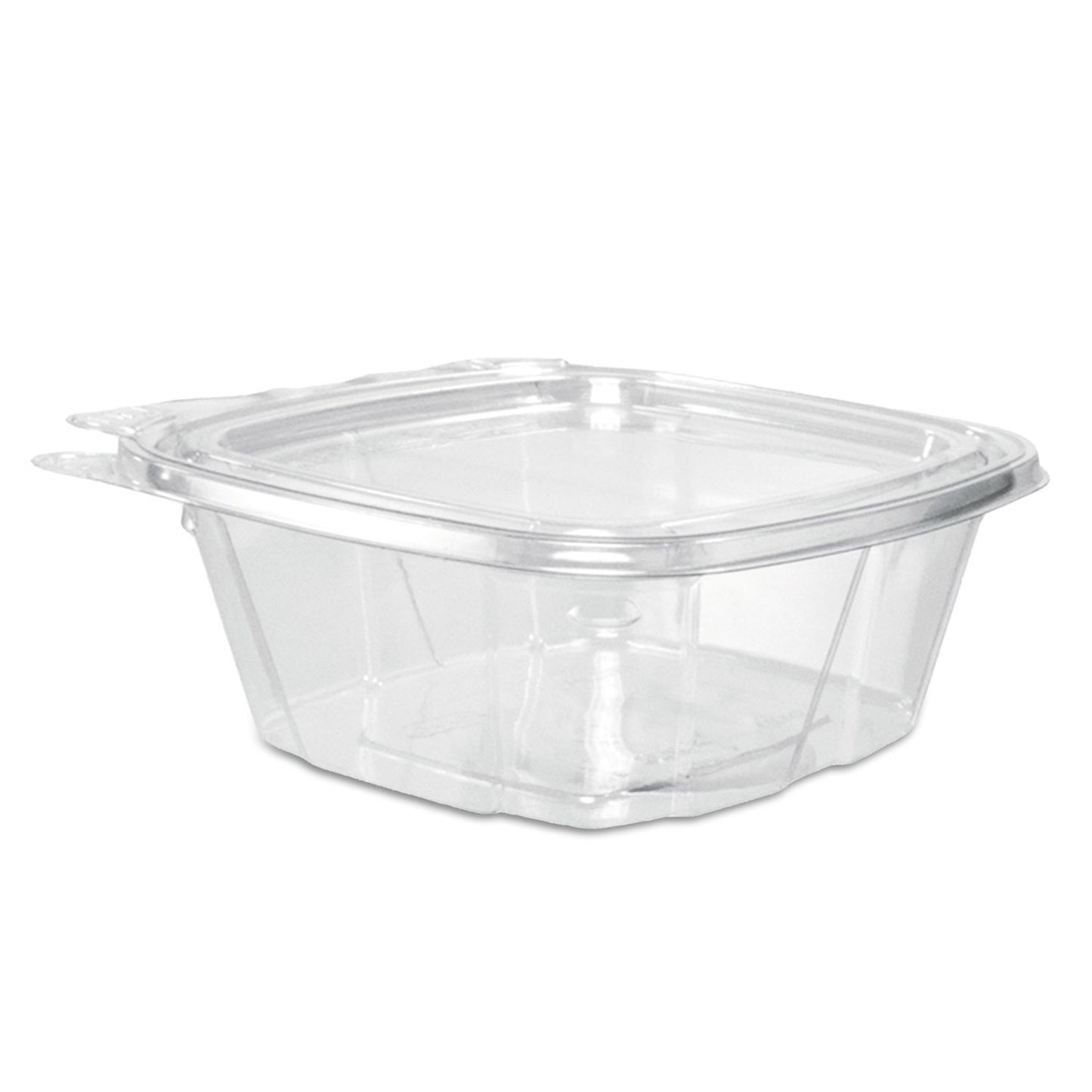 Dart ClearPac SafeSeal Tamper-Resistant/Evident Containers, Flat Lid, 12 oz, 4.9 x 2 x 5.5, Clear, Plastic, 100/Bag, 2 Bags/Carton (DCCCH12DEF)
