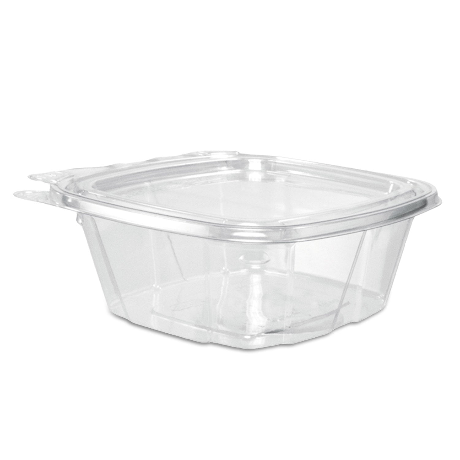 Dart ClearPac SafeSeal Tamper-Resistant/Evident Containers, Flat Lid, 12 oz, 4.9 x 2 x 5.5, Clear, Plastic, 100/Bag, 2 Bags/Carton (DCCCH12DEF)
