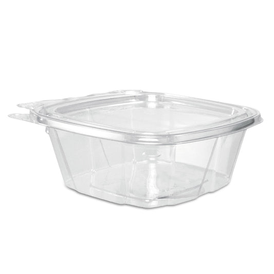Dart ClearPac SafeSeal Tamper-Resistant/Evident Containers, Flat Lid, 12 oz, 4.9 x 2 x 5.5, Clear, Plastic, 100/Bag, 2 Bags/Carton (DCCCH12DEF)