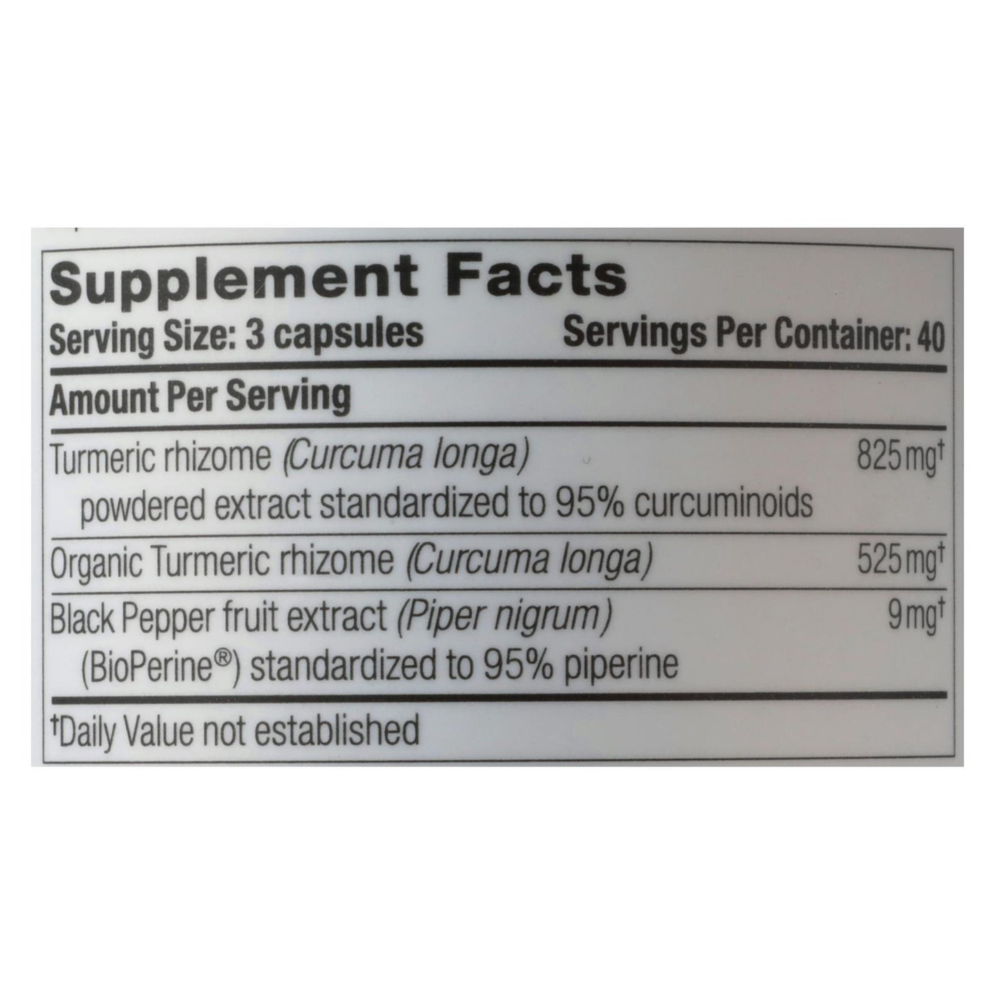 Oregon's Wild Harvest Turmeric Herbal Supplement  - 1 Each - 120 Vcap