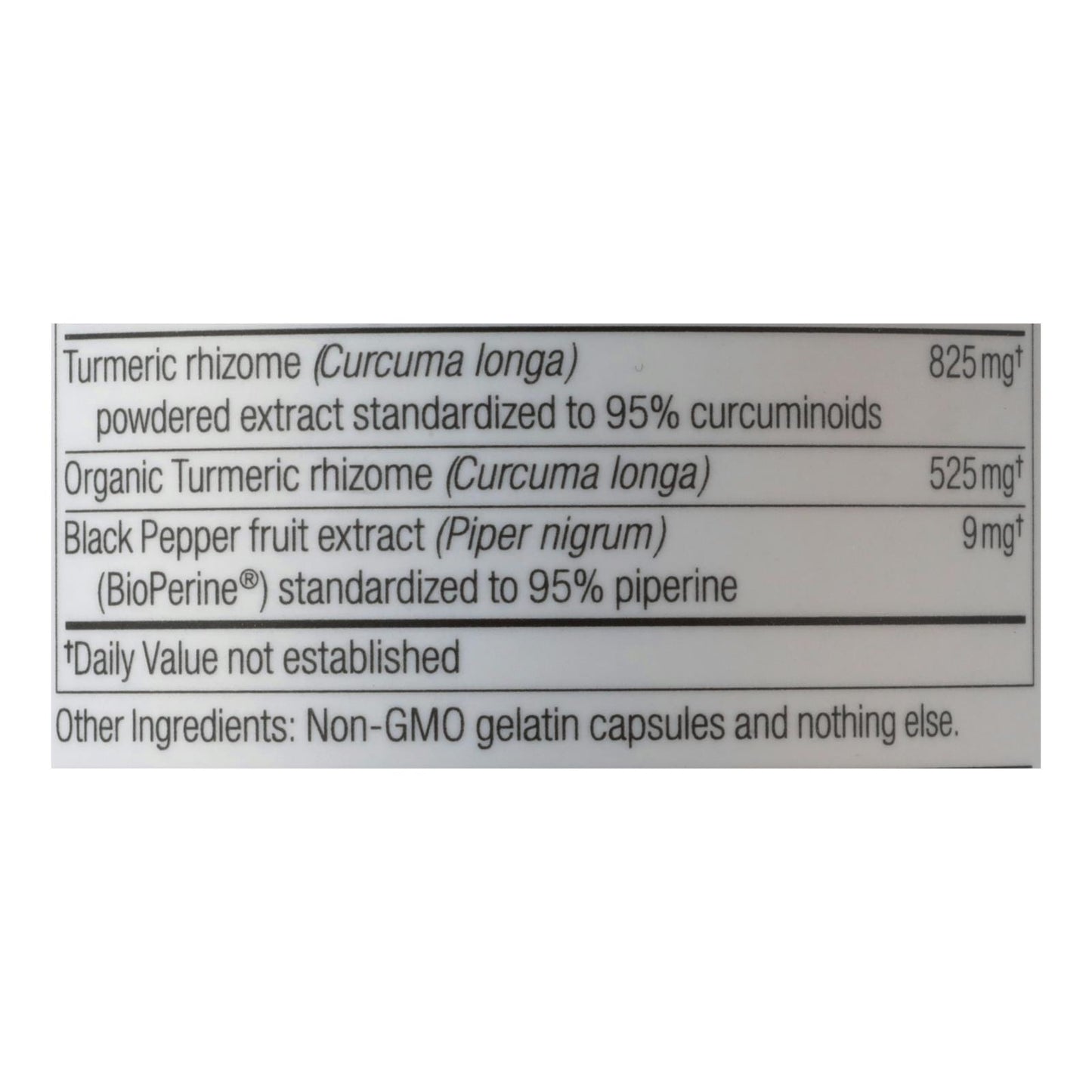 Oregon's Wild Harvest Turmeric Herbal Supplement  - 1 Each - 120 Vcap