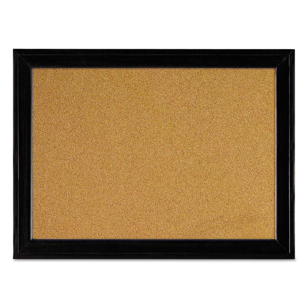 Quartet Cork Bulletin Board with Black Frame, 17 x 11, Tan Surface (QRT79279)