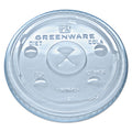 Fabri-Kal Greenware Cold Drink Lids, Fits 16 oz, 18 oz, 24 oz Cups, X-Slot, Clear, 1,000/Carton (FABLGC1624)