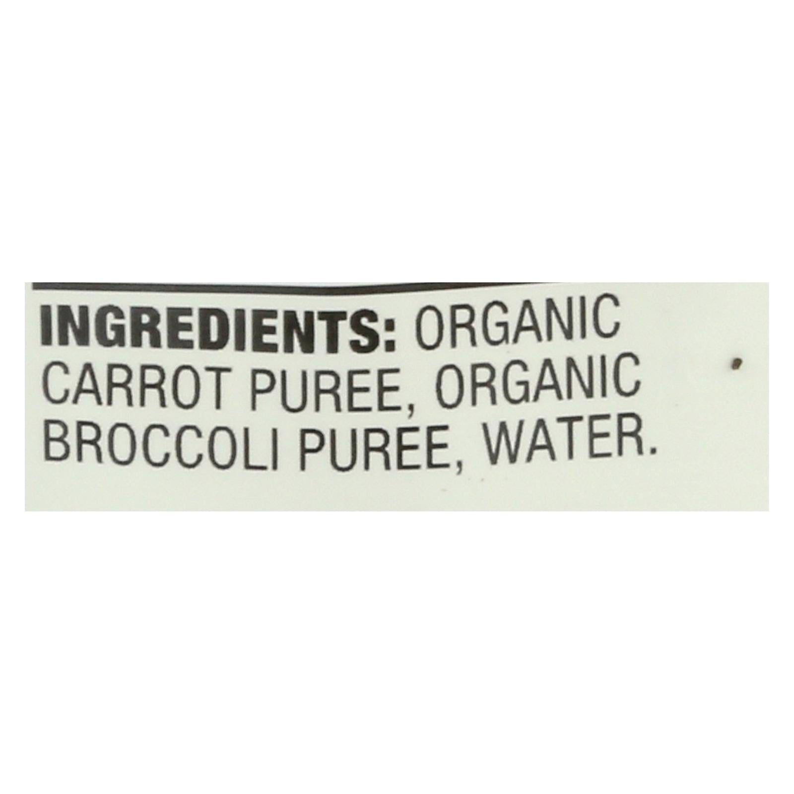 Earth's Best Organic Carrots And Broccoli Baby Food Puree - Stage 2 - Case Of 12 - 3.5 Oz.