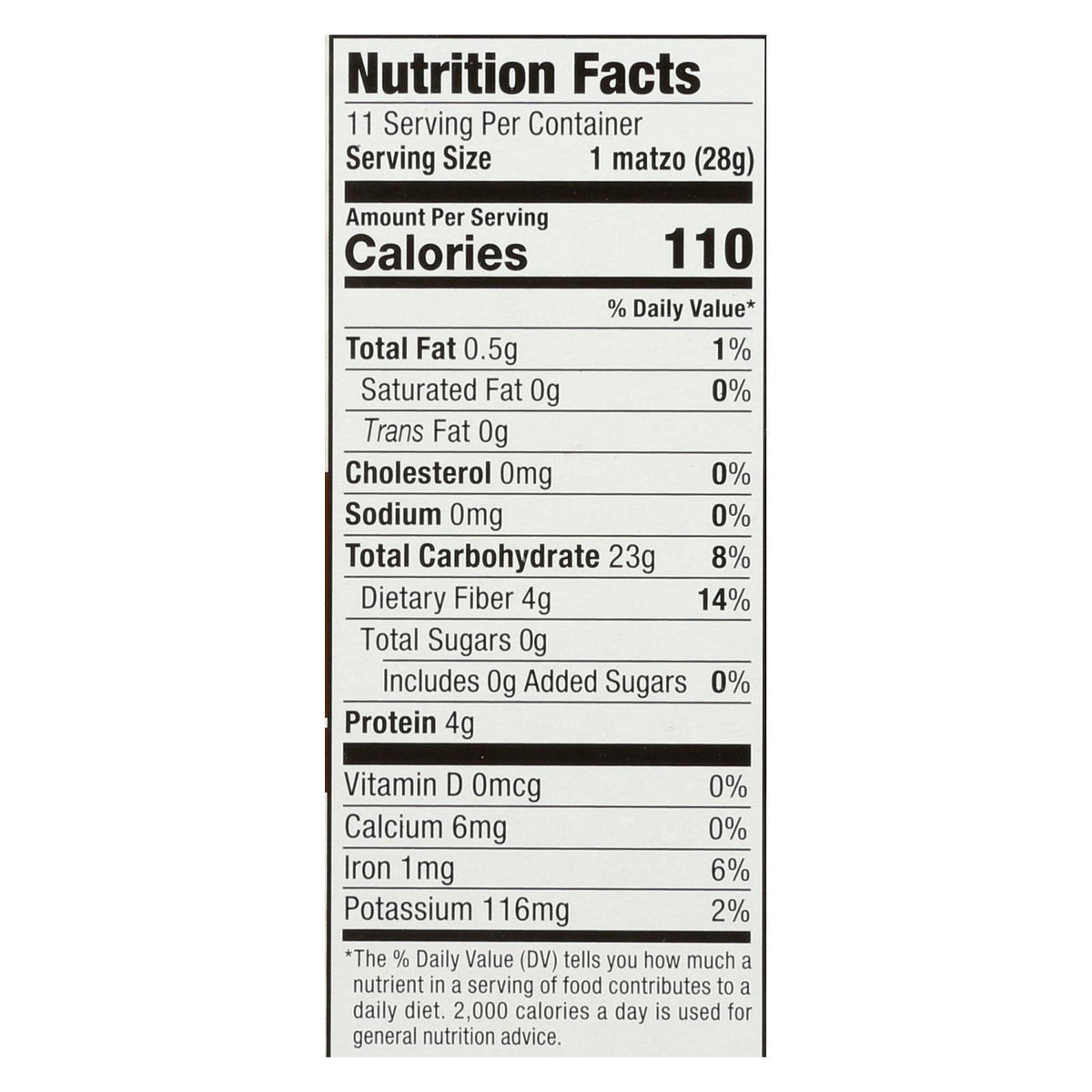 Streit's - Matzo Dietetic - Case Of 12 - 11 Oz