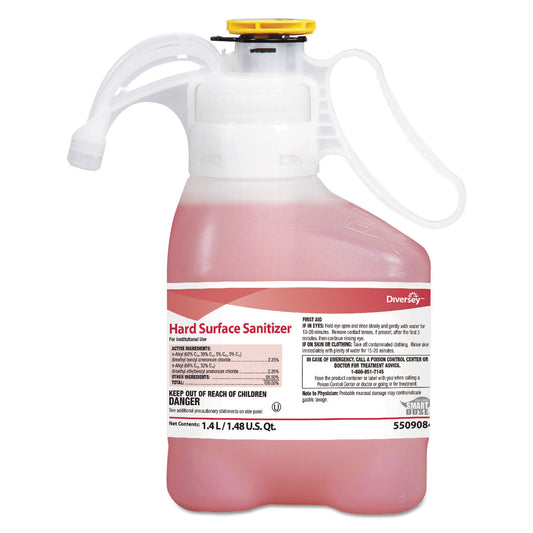 Diversey Hard Surface Sanitizer, Red, 1.4 L Bottle, 2/Carton (DVO100965932)