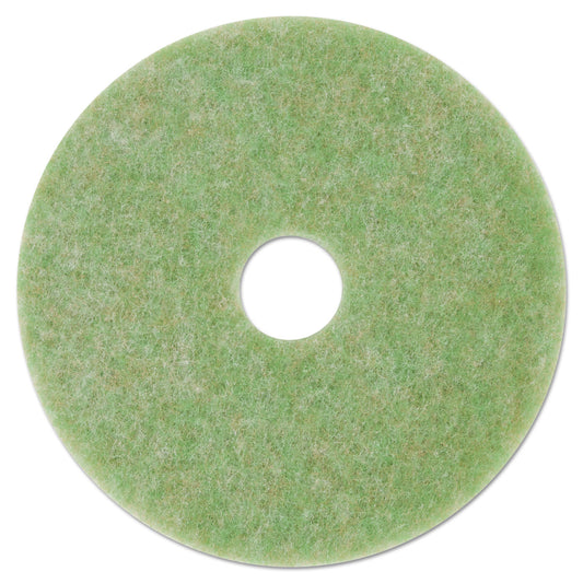 3M Low-Speed TopLine Autoscrubber Floor Pads 5000, 17" Diameter, Green/Amber, 5/Carton (MMM18049)