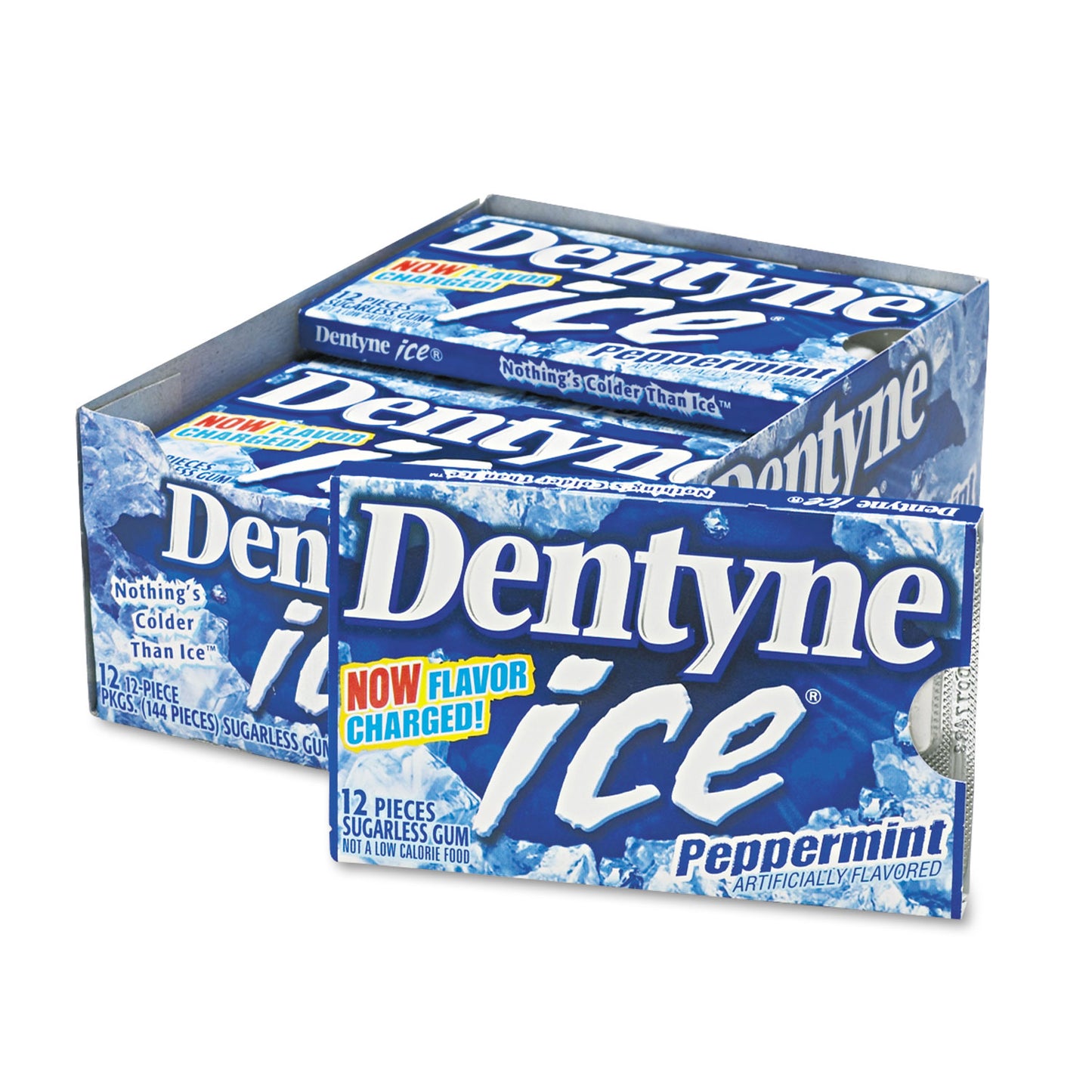 Dentyne Ice Sugarless Gum, Peppermint Flavor,16 Pieces/Pack, 9 Packs/Box (CDB3125400)