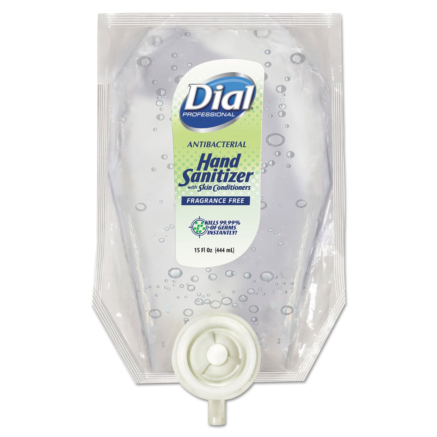 Dial Professional Antibacterial Gel Hand Sanitizer Refill for Versa Dispenser, Fragrance-Free, 15 oz, 6/Carton (DIA12258CT)